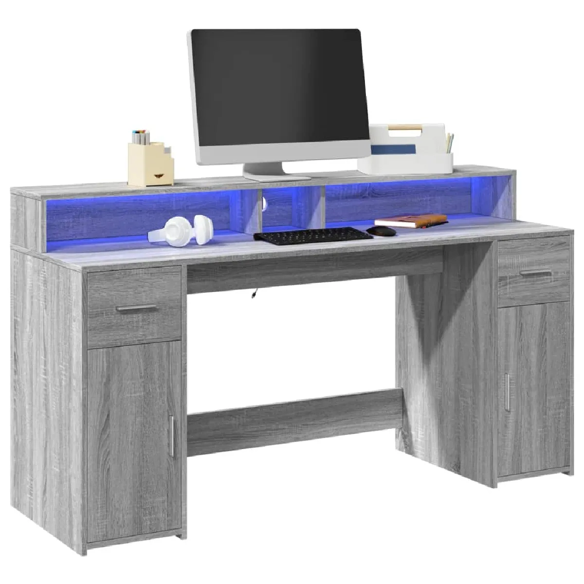 VidaXL Bureau LED Sonoma