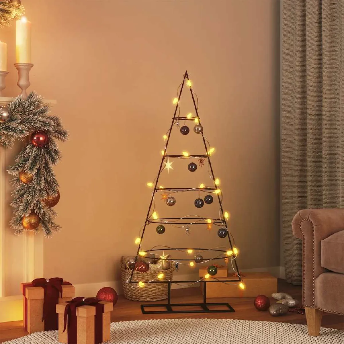 vidaXL Arbre de Noël métal 125 cm