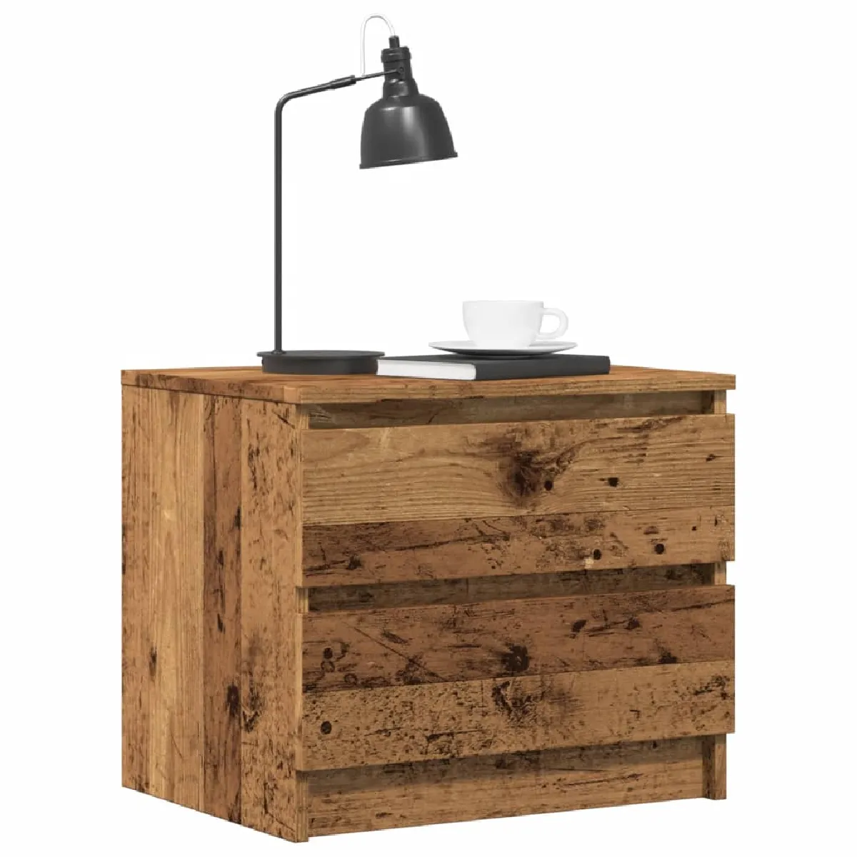 vidaXL Table de chevet Vieux bois - vue 7