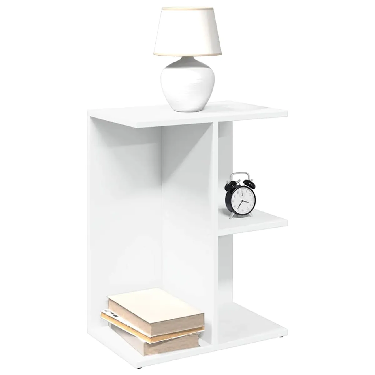 vidaXL Table de chevet - Blanc