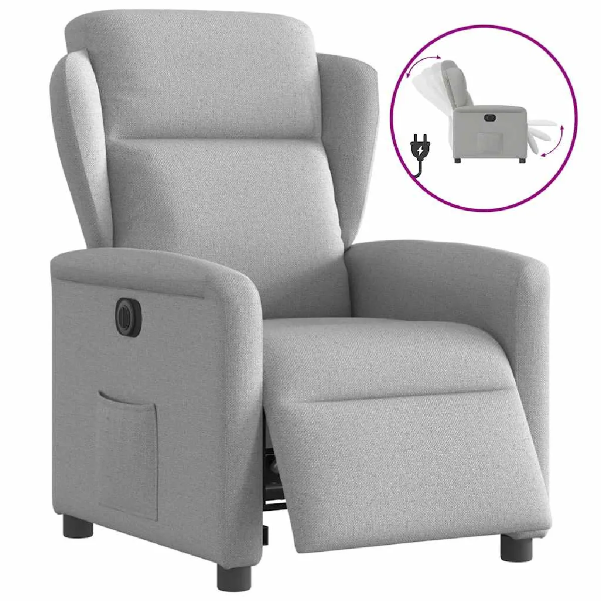 VidaXL Fauteuil inclinable électrique Nuage