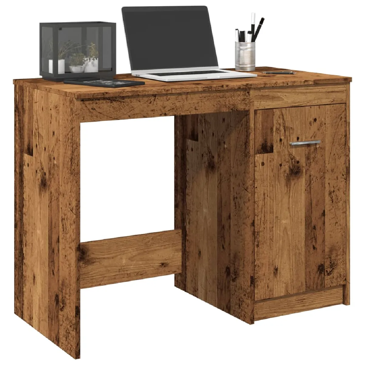 Non Communiqué Marron Bureau Vieux Bois 100X50x76 Cm Bois D Ingénierie - Image 3