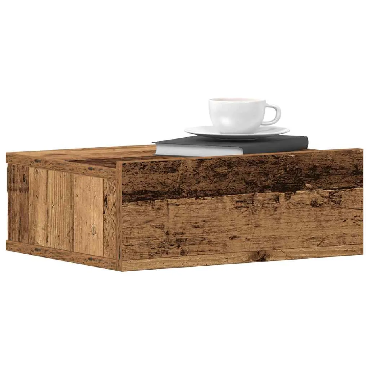vidaXL Table de chevet - Vieux bois
