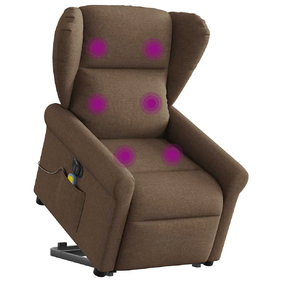 vidaXL Fauteuil de massage inclinable électrique tissu - vue 1
