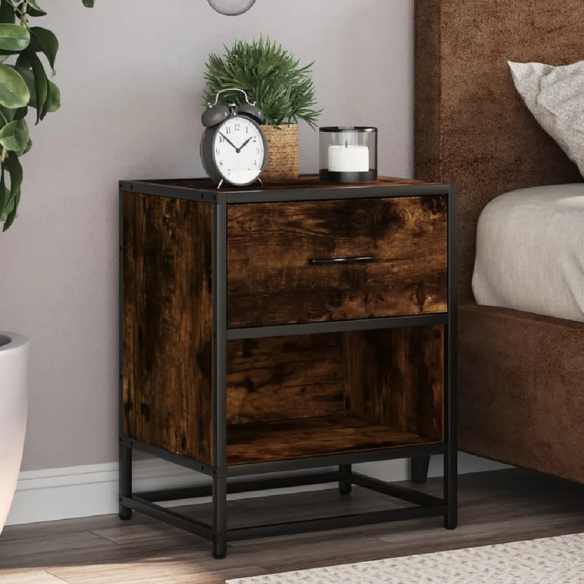 Vidaxl Tables De Chevet 2 Pcs - Chêne Fumé