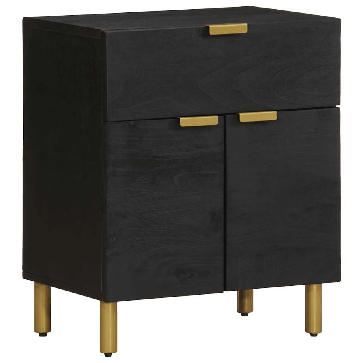 Vidaxl Noir Table De Chevet 50X33x60 Cm Bois D'ingénierie, Table D'appoint, Armoire De Lit, Table D'appoint Pour Chambre, 4017659 - Image 2