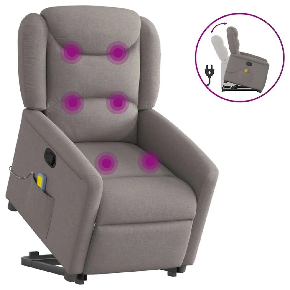 vidaXL Fauteuil inclinable de massage