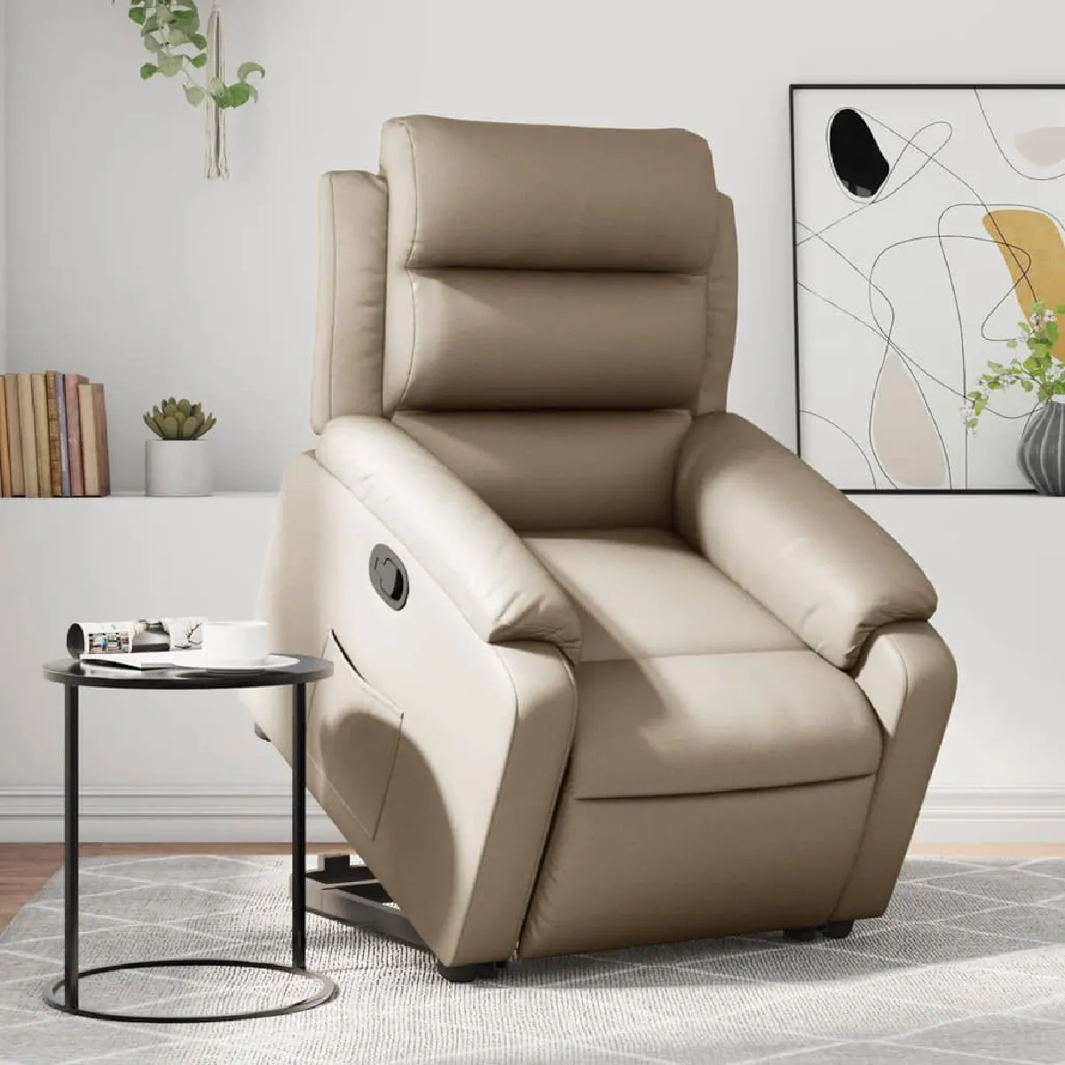 vidaXL Fauteuil inclinable Cappuccino - vue 3