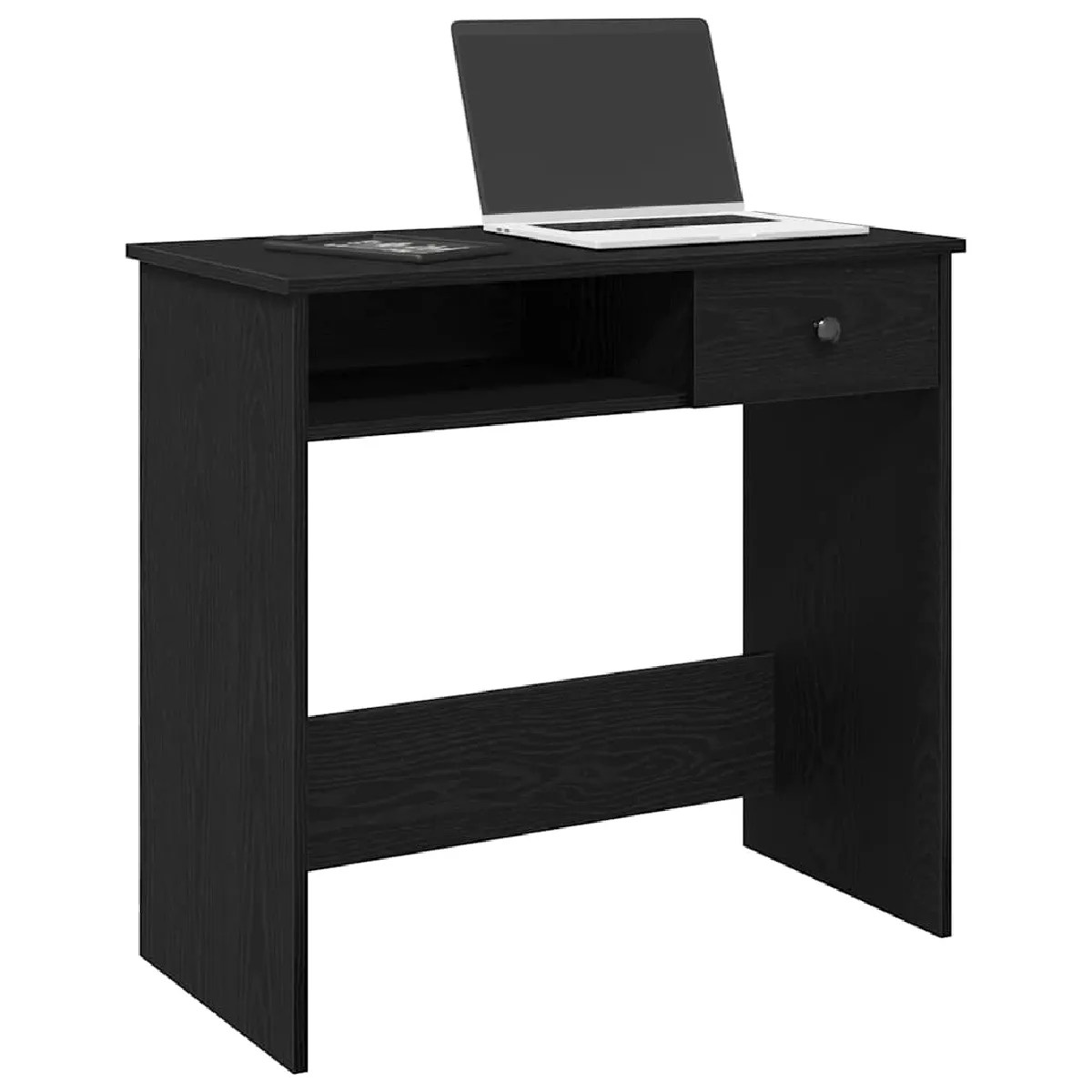 Vidaxl Noir Bureau 80X40x75 Cm Aggloméré - Image 2