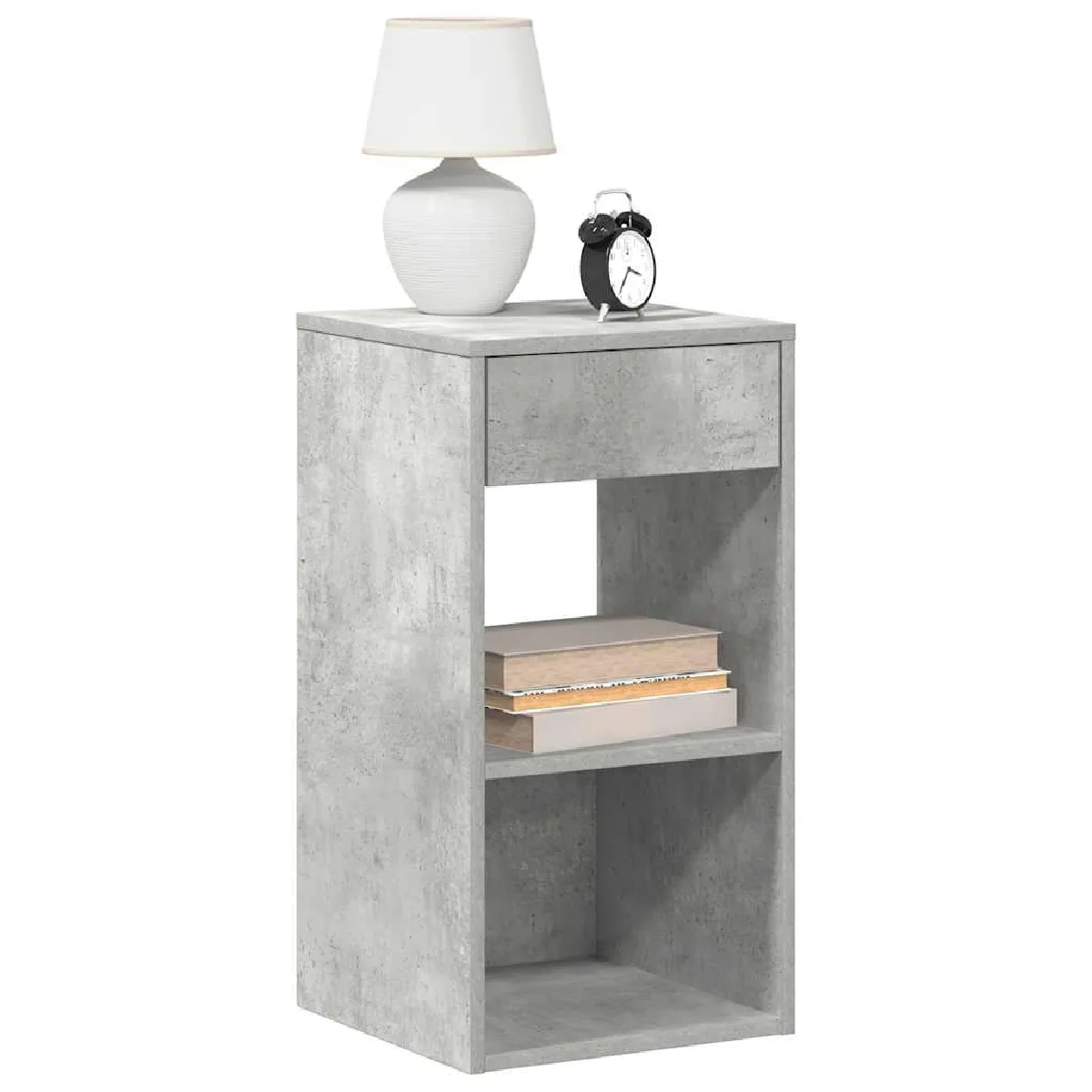 vidaXL - Table de chevet - Gris - 35x34x66,5 cm - Lot de 2 - Image 3