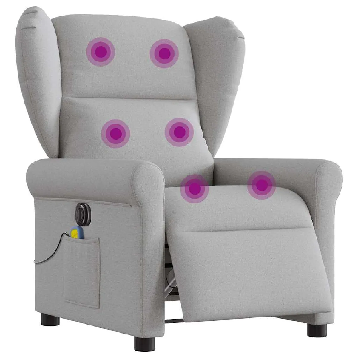 Vidaxl Gris Fauteuil De Massage - Nuage Tissu