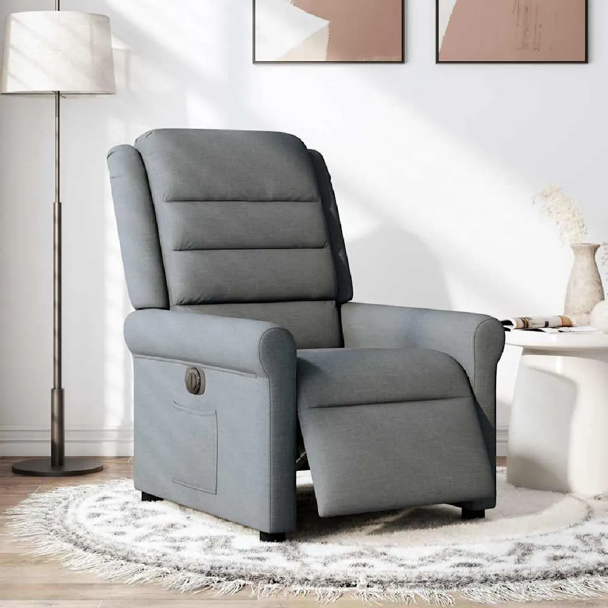 VIDAXL - Fauteuil de relaxation - Électrique réglable - Gris - Image 3