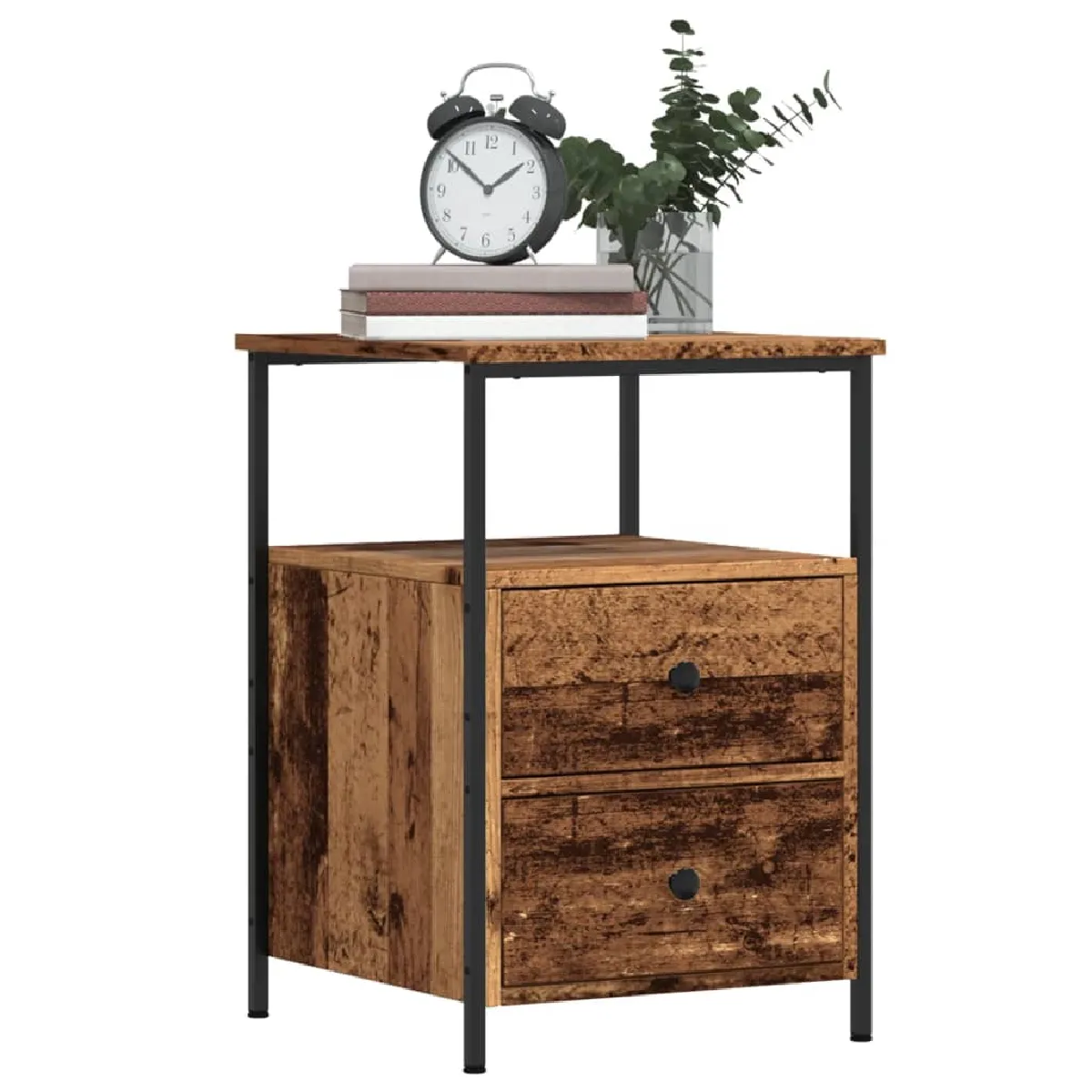 vidaXL Table de chevet Vieux bois - vue 3
