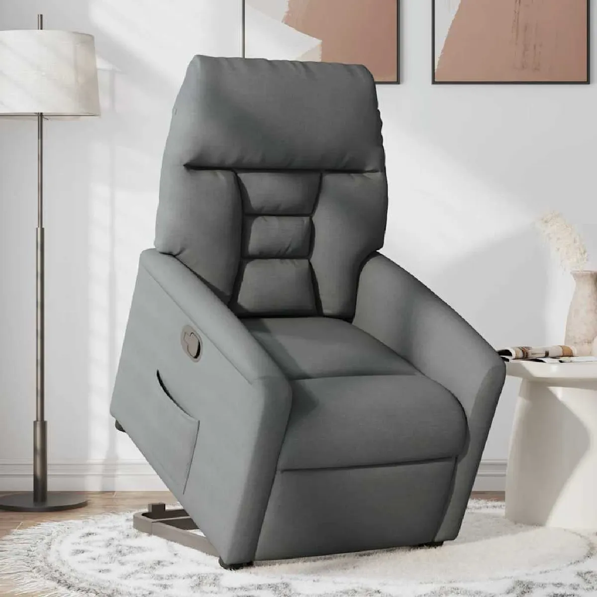Non Communiqué Gris Foncé Fauteuil Inclinable Tissu - Image 3