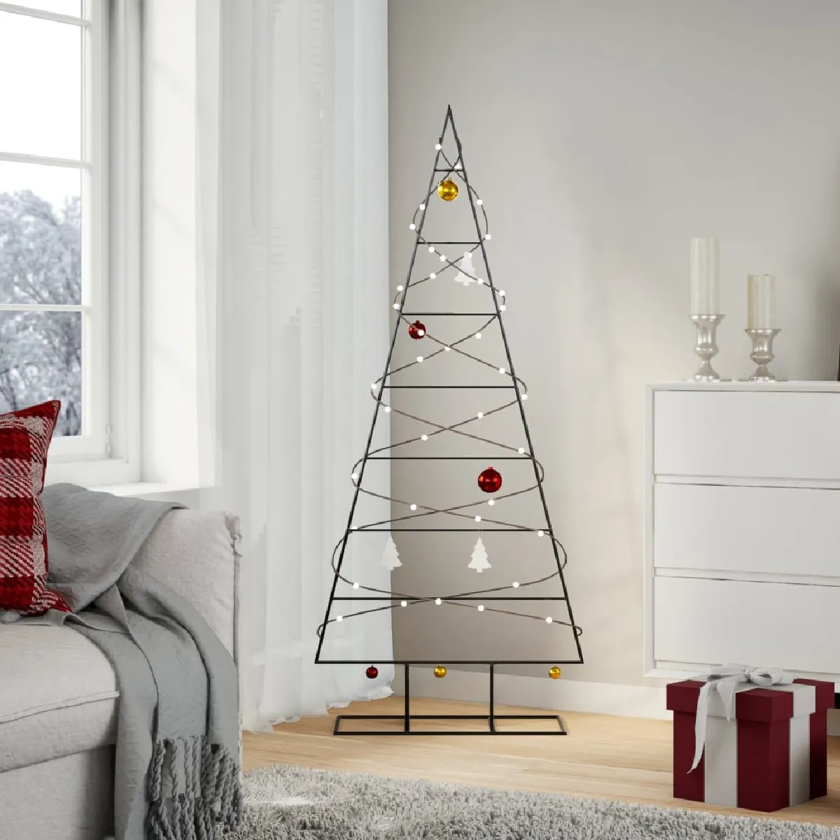vidaXL Arbre de Noël métal 150 cm