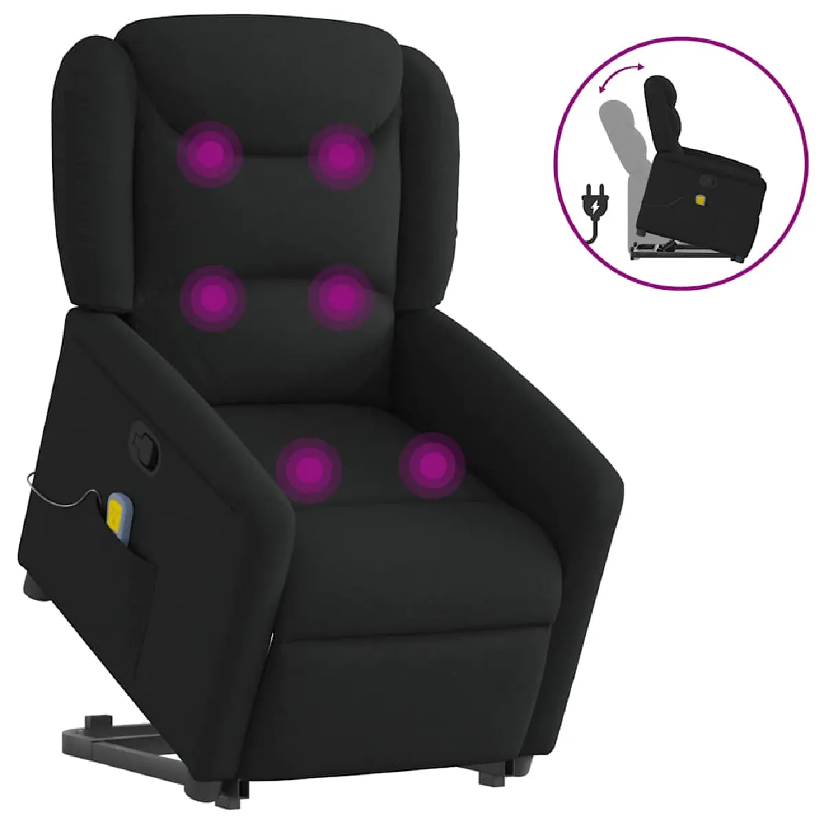 Vidaxl Noir Fauteuil De Massage