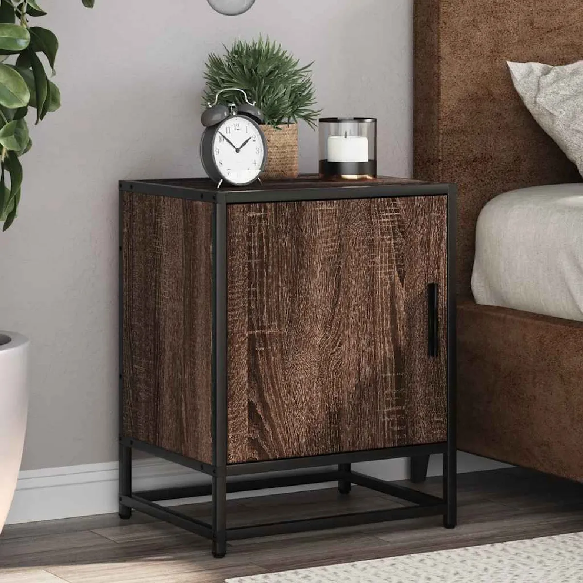 vidaXL Tables de chevet 2 pcs Chêne