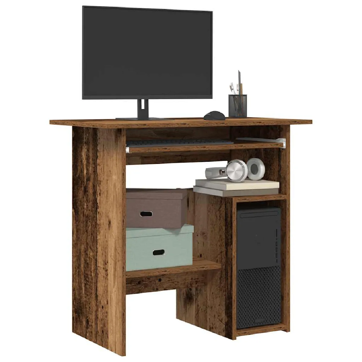 vidaXL Bureau Vieux bois - vue 3