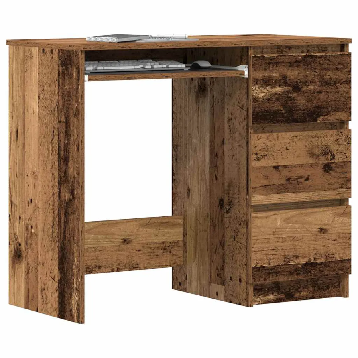 vidaXL Bureau Vieux bois - vue 7