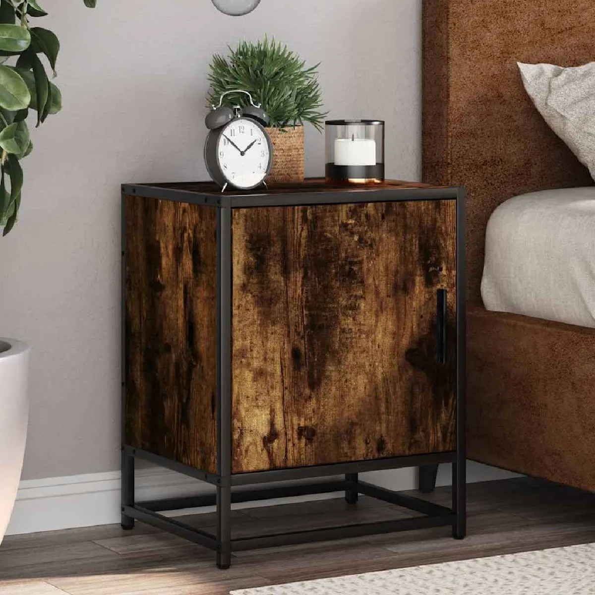 Vidaxl Tables De Chevet 2 Pcs - Chêne Fumé