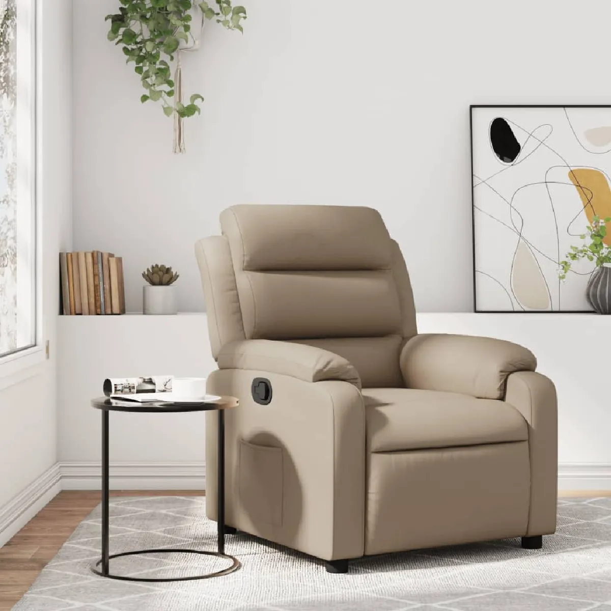 vidaXL Fauteuil inclinable Cappuccino - vue 2