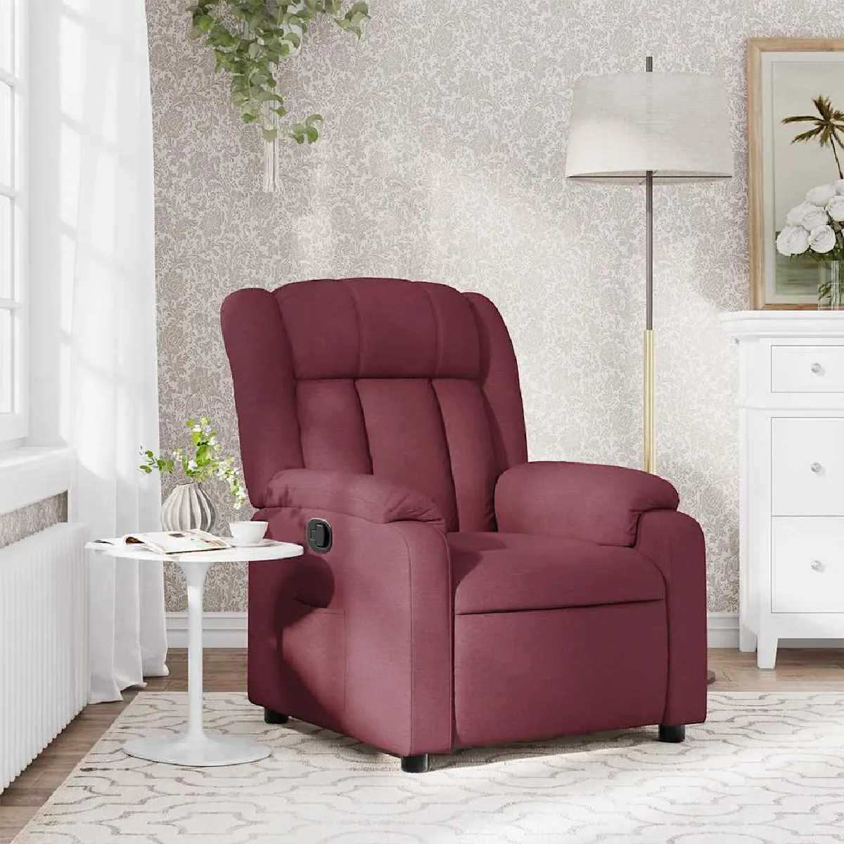 Vidaxl Rouge Fauteuil Inclinable - Bordeaux