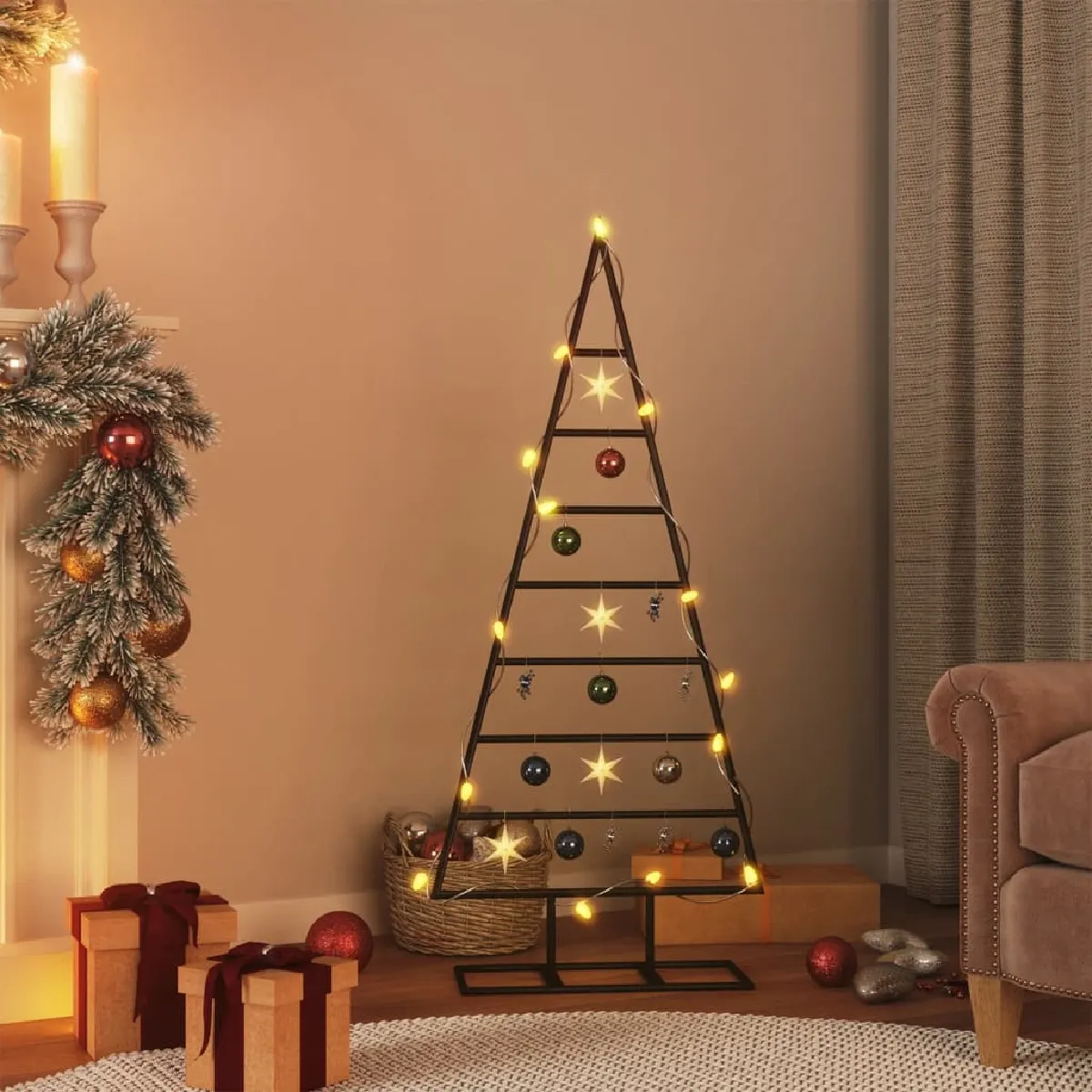 vidaXL Arbre de Noël métal 125 cm - vue 2