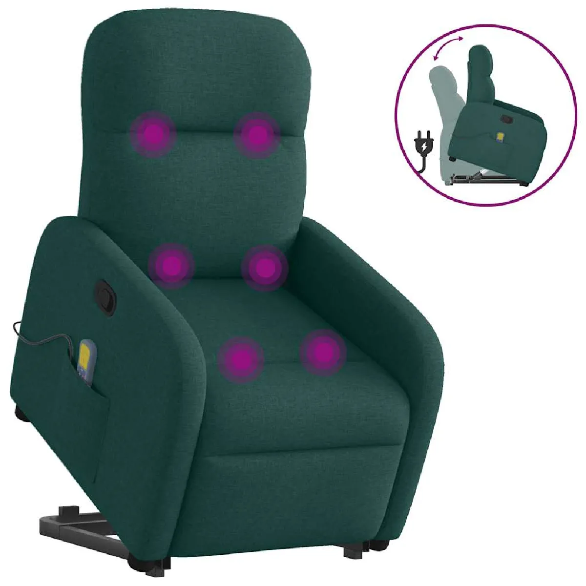 vidaXL Fauteuil inclinable de massage - vue 6