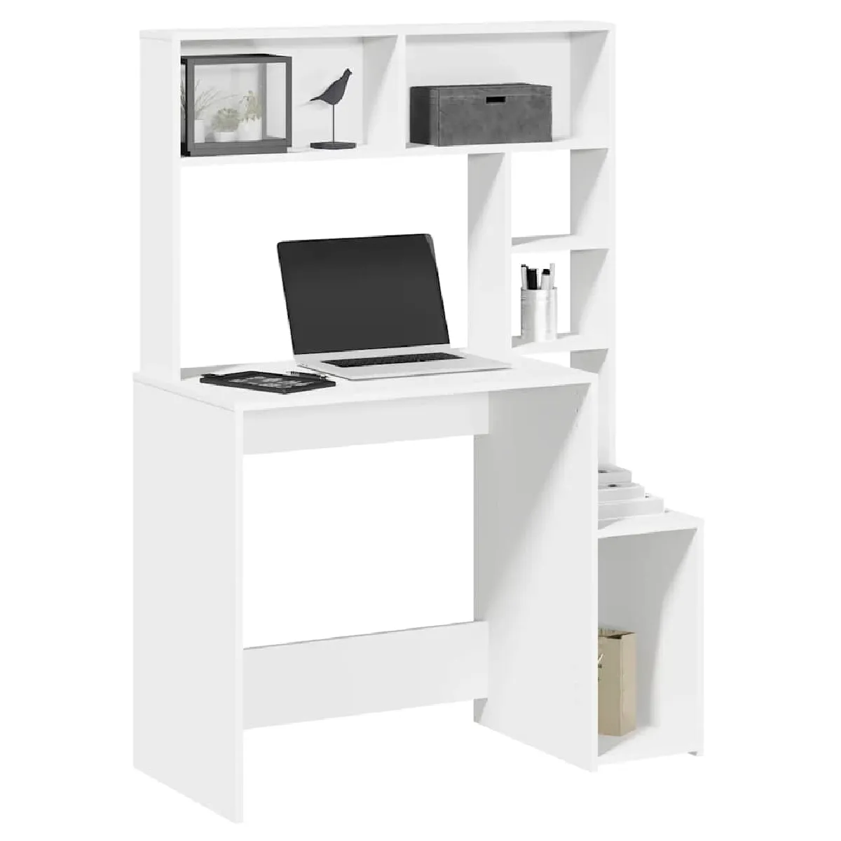 Vidaxl Bureau Blanc - Bois d'ingénierie - vue 7