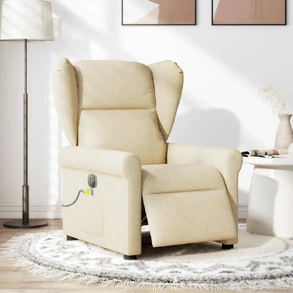 Vidaxl Fauteuil De Massage Électrique - Crème