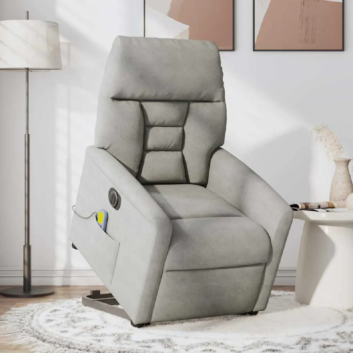 Non Communiqué Gris Clair Fauteuil Inclinable De Massage Électrique - Image 3