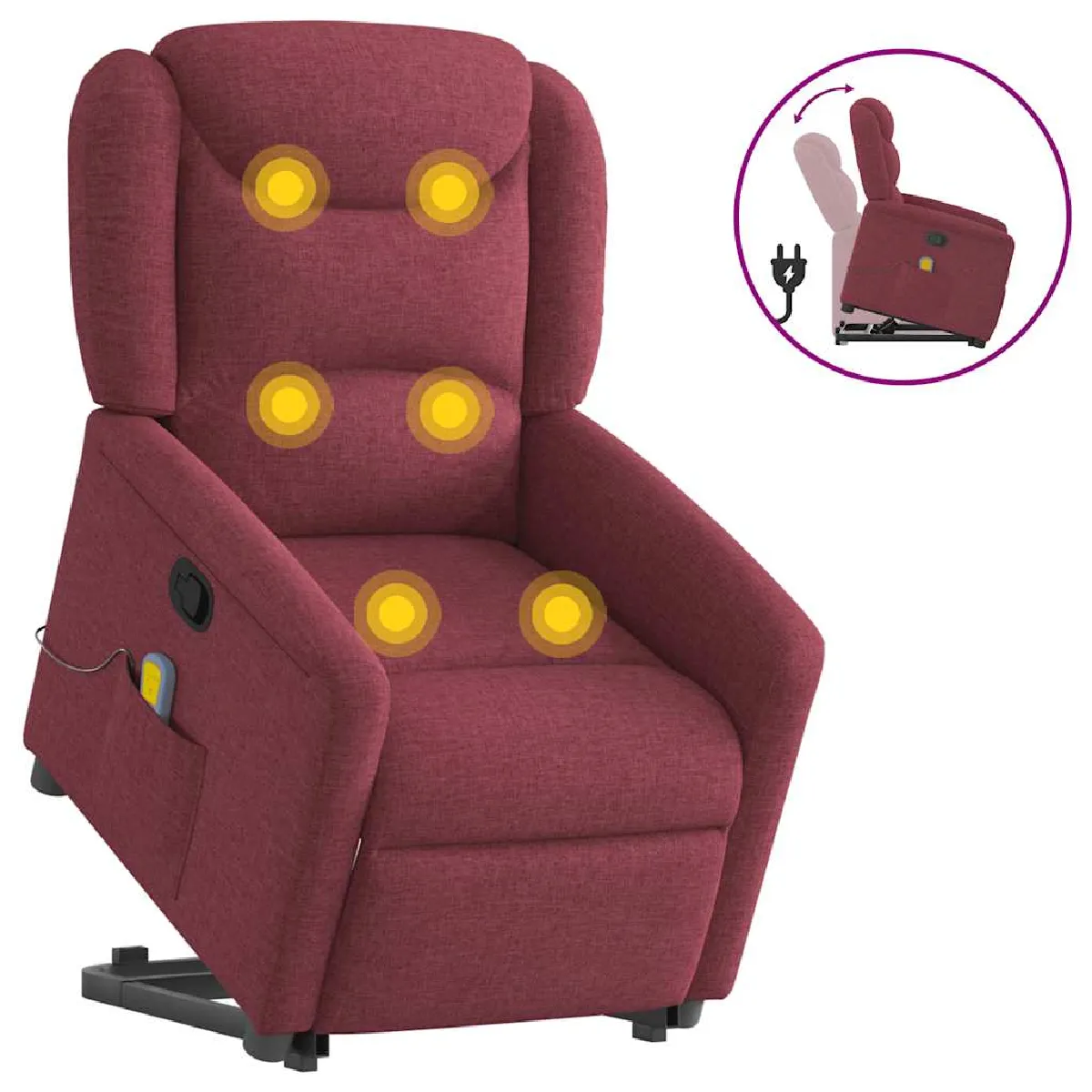 vidaXL Fauteuil inclinable de massage - vue 2