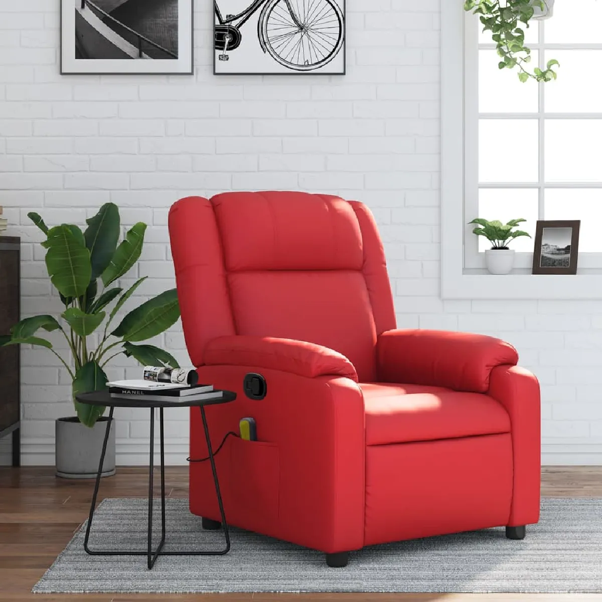 vidaXL Fauteuil de Massage Inclinable Similicuir