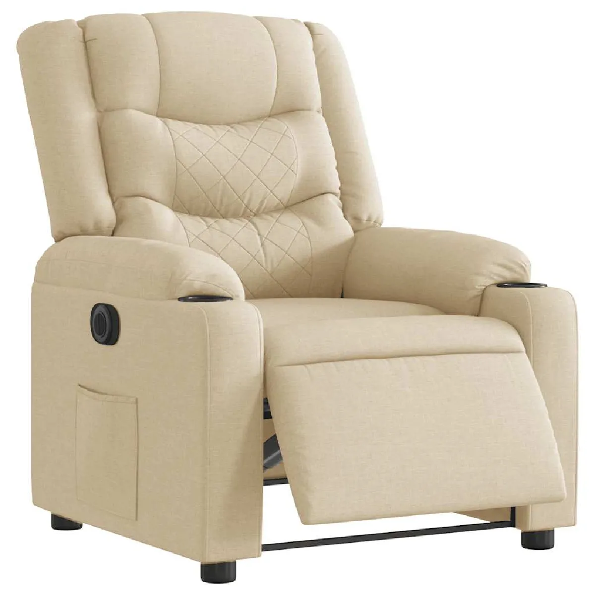 vidaXL Fauteuil inclinable électrique Crème - vue 5