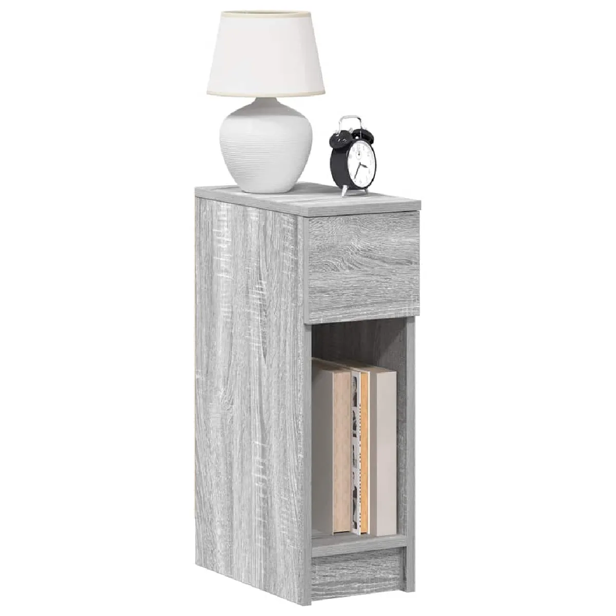 Vidaxl Gris Tables De Chevet Avec Tiroir 2 Pcs Sonoma 20X36x60 Cm, Table D'appoint, Armoire De Lit, Table D'appoint Pour La 858706 - Image 2