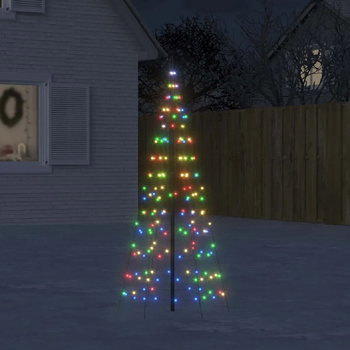 vidaXL Sapin de Noël sur mât de drapeau 200 LED 180 cm
