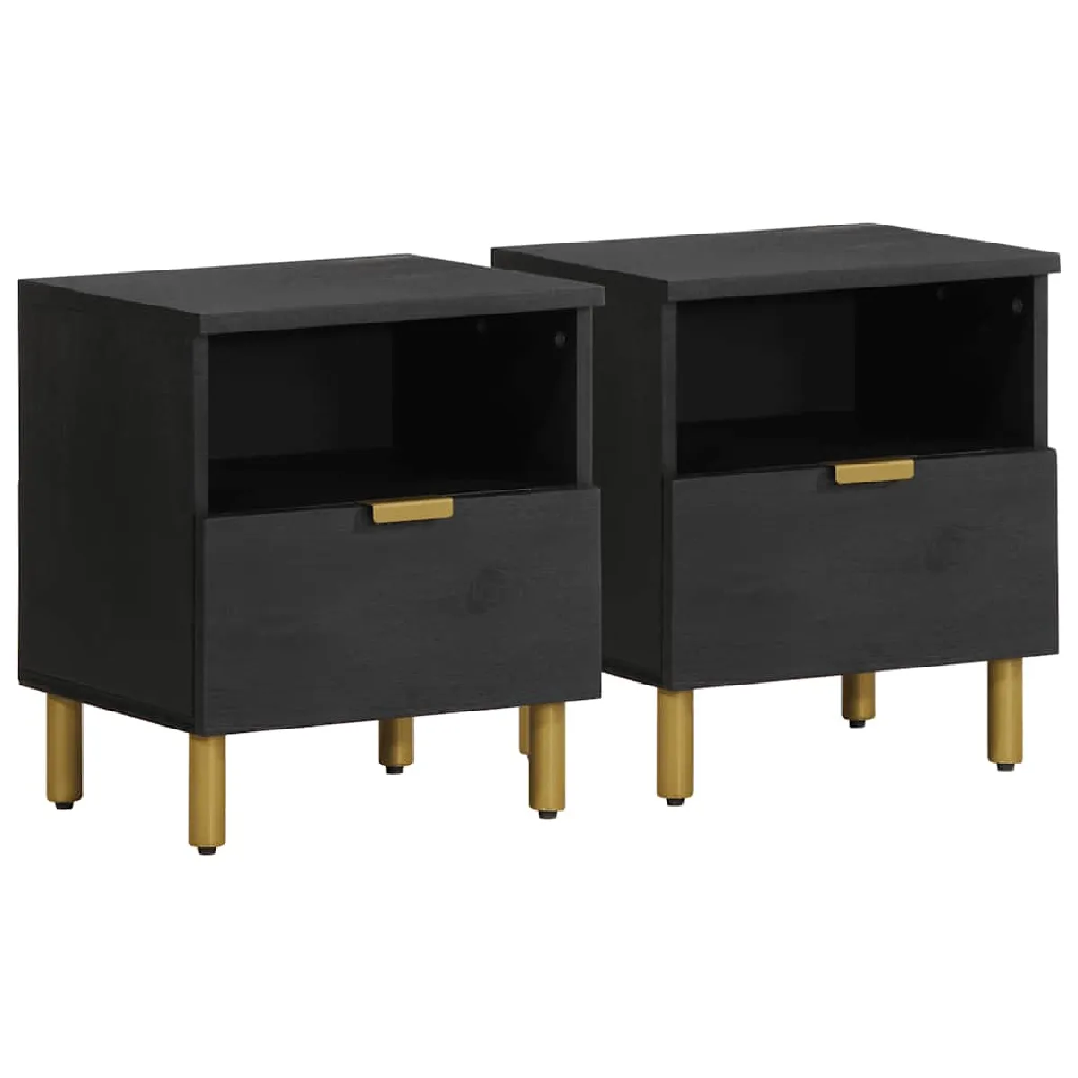 Vidaxl Noir Table De Chevet