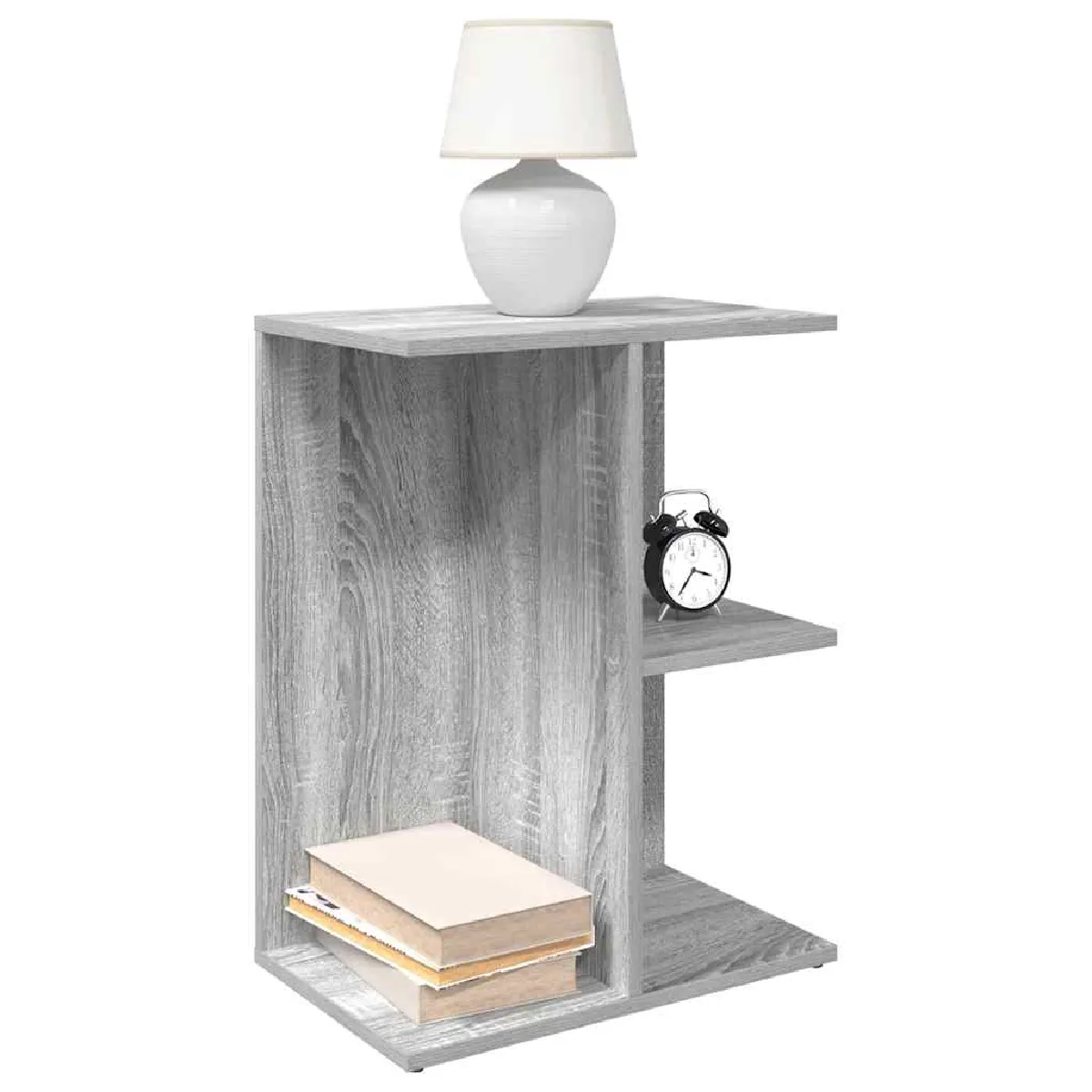 vidaXL - Table de chevet - Lot de 2 - Gris - 40 x 30 x 40 cm - Image 3