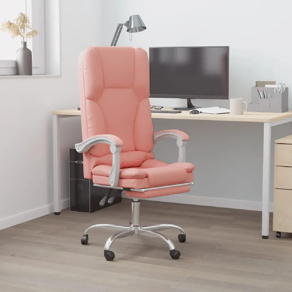 VIDAXL Fauteuil de massage - Similicuir rose