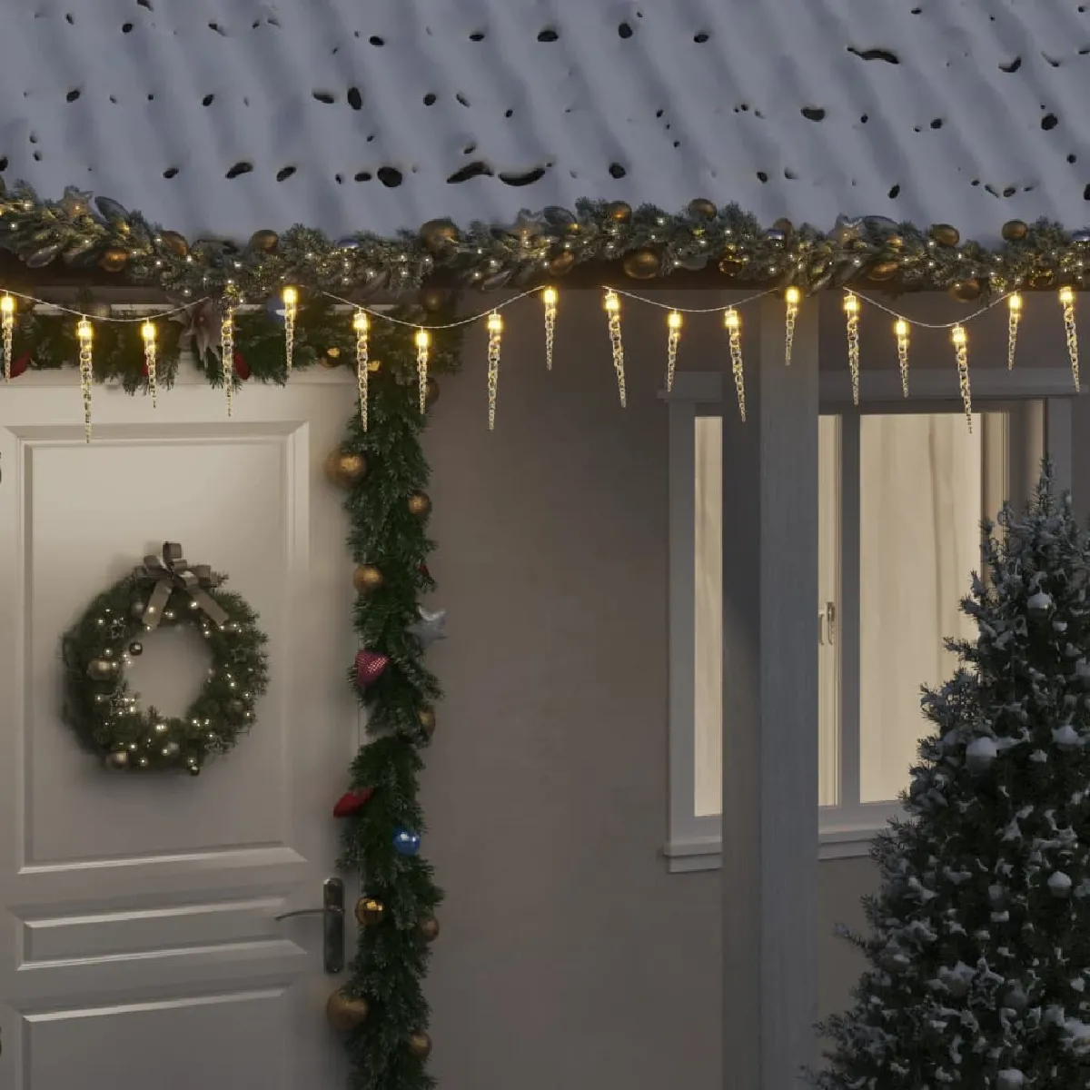 Vidaxl Blanc Guirlande Lumineuse Noël 100 Led