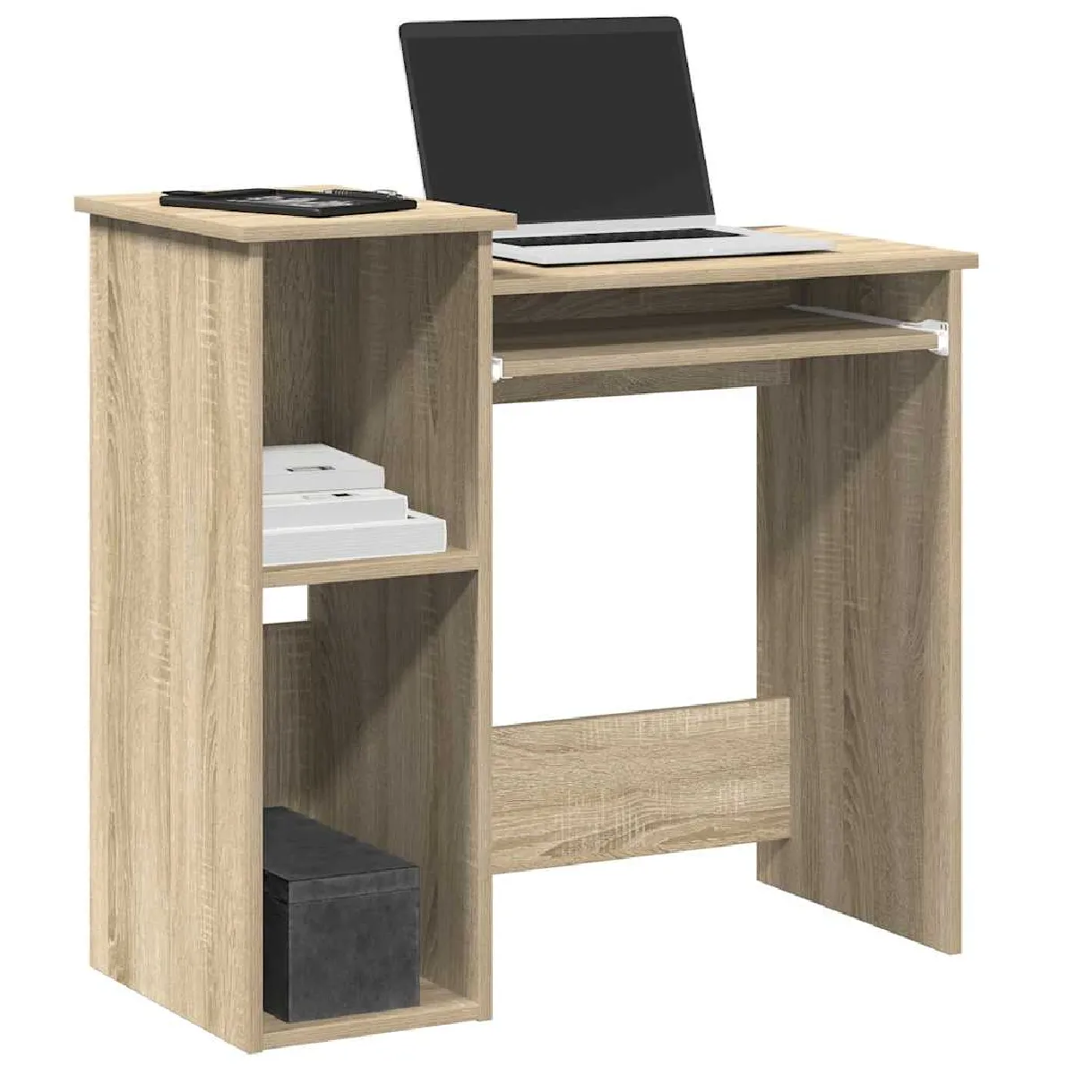 Vidaxl Bureau avec étagères - Chêne sonoma - vue 2