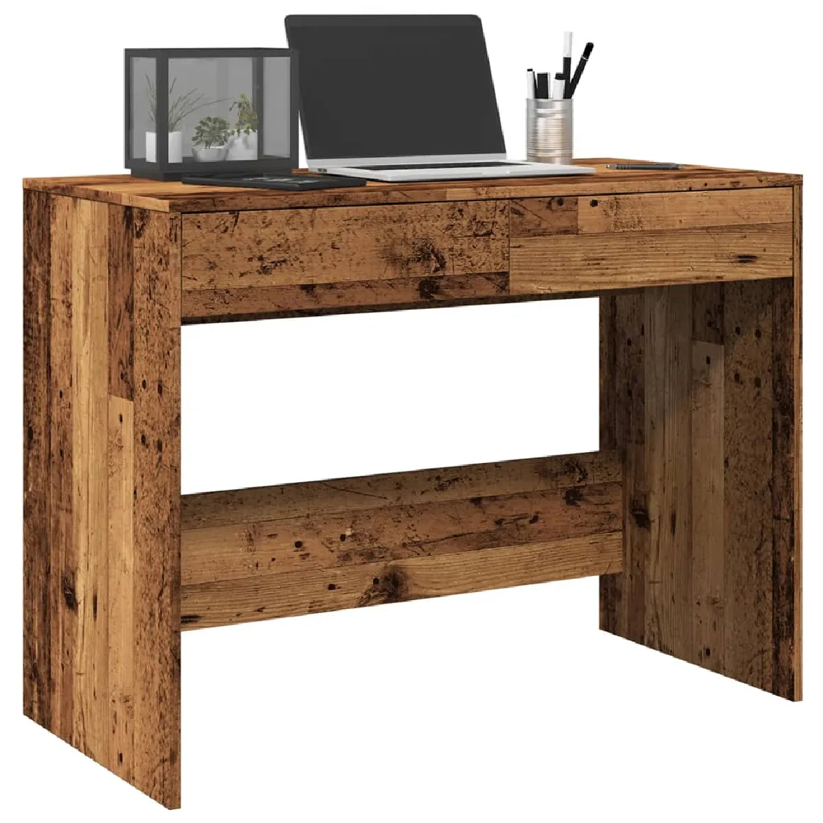 vidaXL Bureau Vieux bois - vue 8