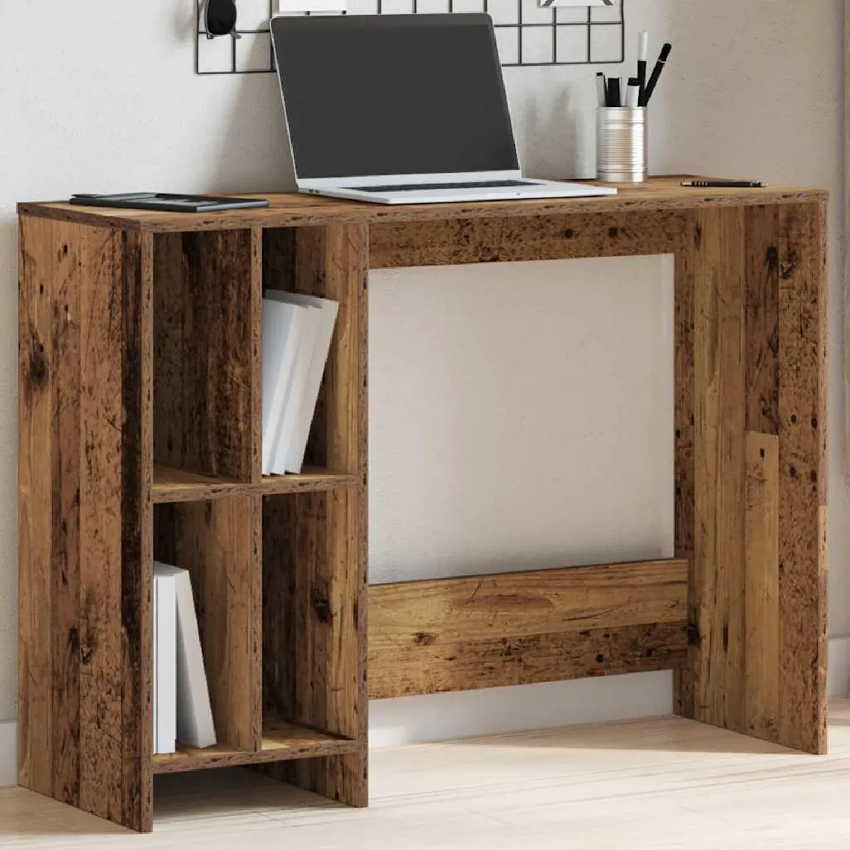 vidaXL Bureau Vieux bois - vue 5