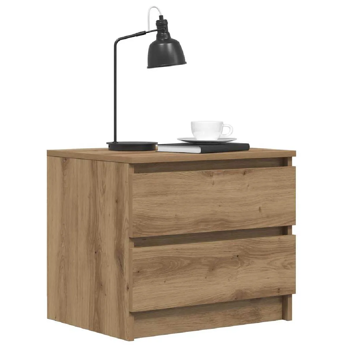 vidaXL - Table de chevet - Chêne - 50x40x43.5 cm - Image 2
