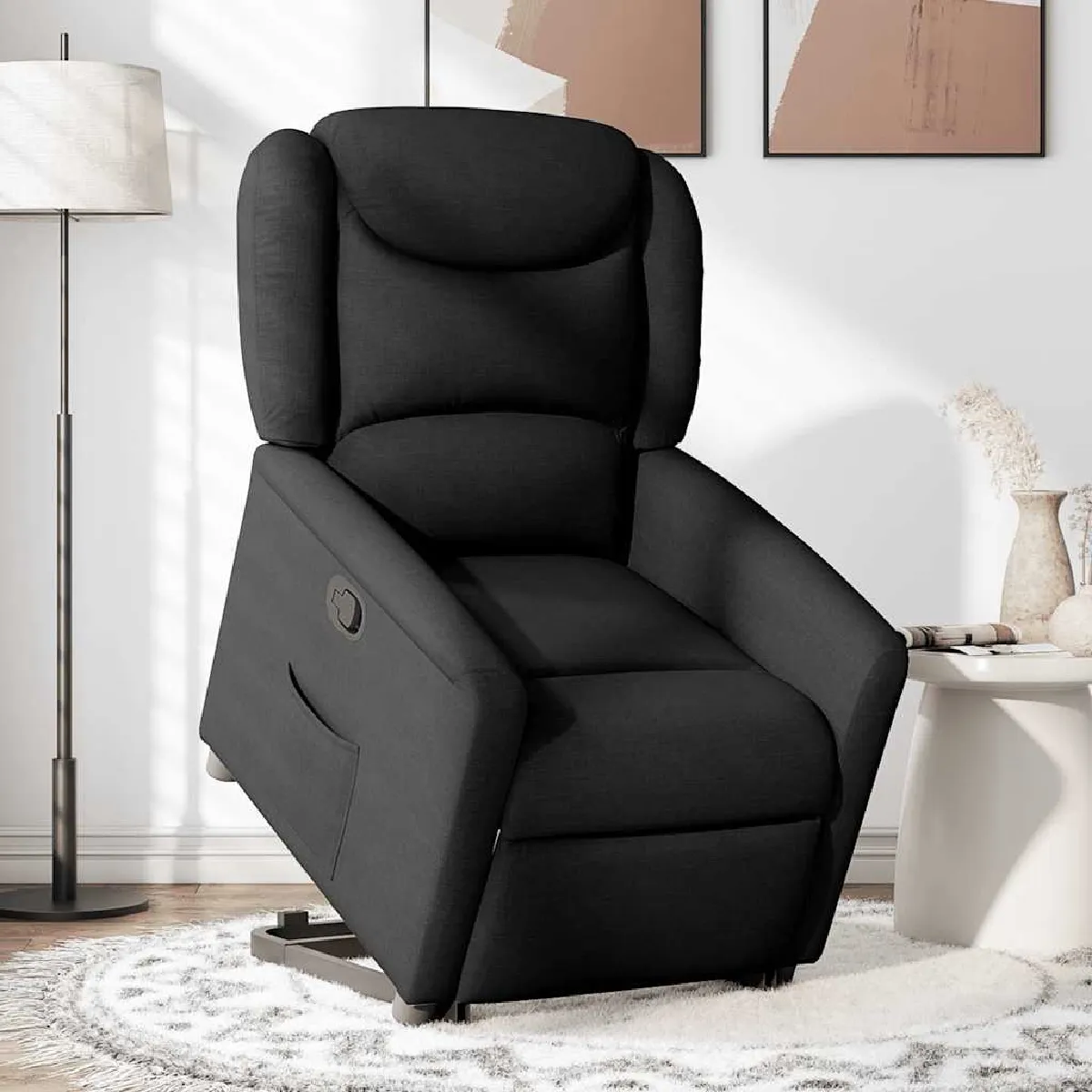 Non Communiqué Noir Vidaxl Fauteuil De Relaxation Inclinable Tissu - Image 3