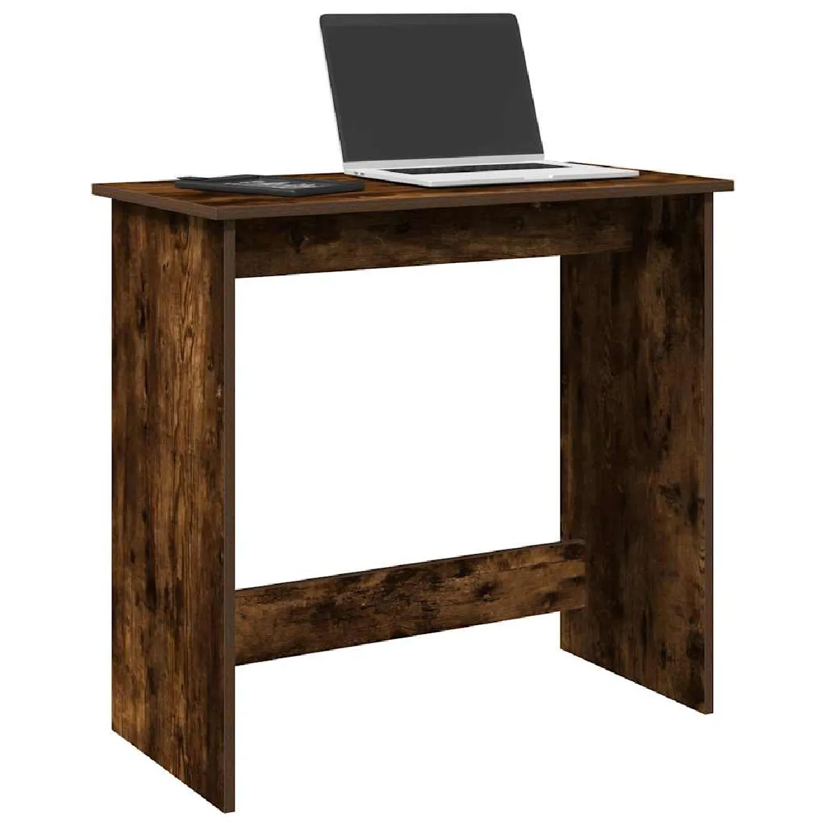 vidaXL Bureau chêne fumé - vue 7