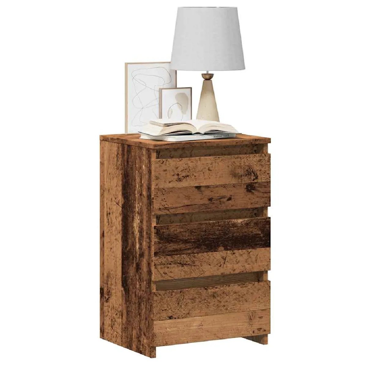 vidaXL Table de chevet Vieux bois - vue 5