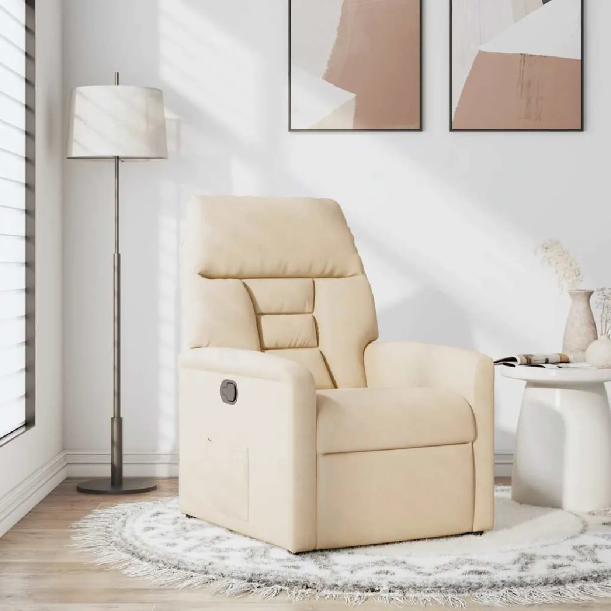 Vidaxl Beige Fauteuil Inclinable