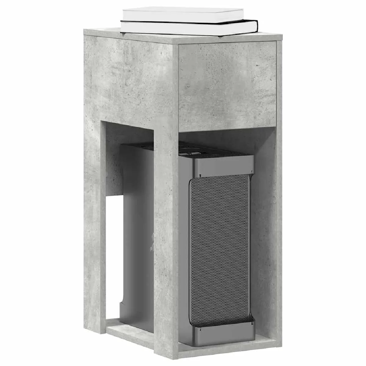 Non Communiqué Gris Béton Support De Tour D’ordinateur Vidaxl Avec Tiroir 30X44x74 Cm Réf. 858734 - Image 3