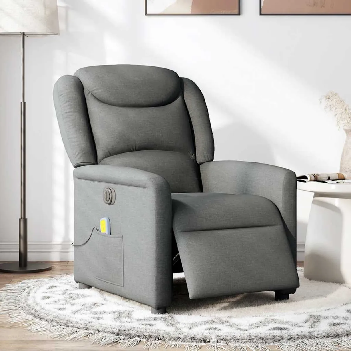 VIDAXL - Fauteuil de relaxation - Électrique - Gris - Image 3